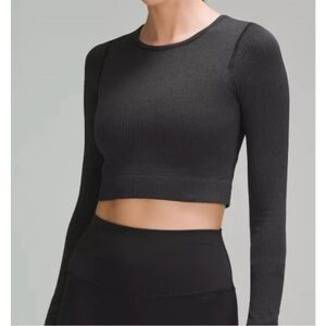 Lululemon Ebb to Street Long-Sleeve Shirt- Womens cropped size 4